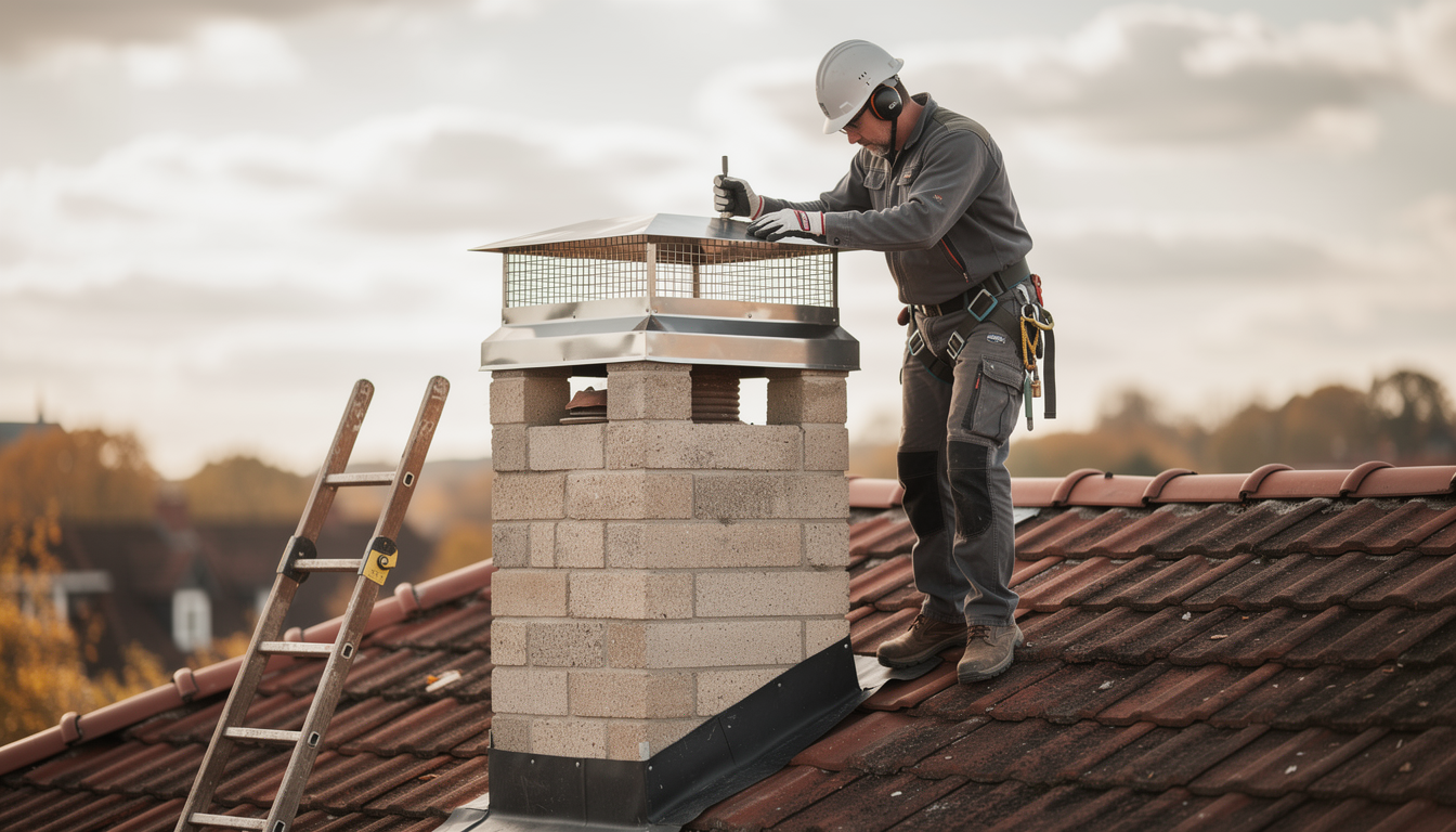 cheminée et grille anti-volatile