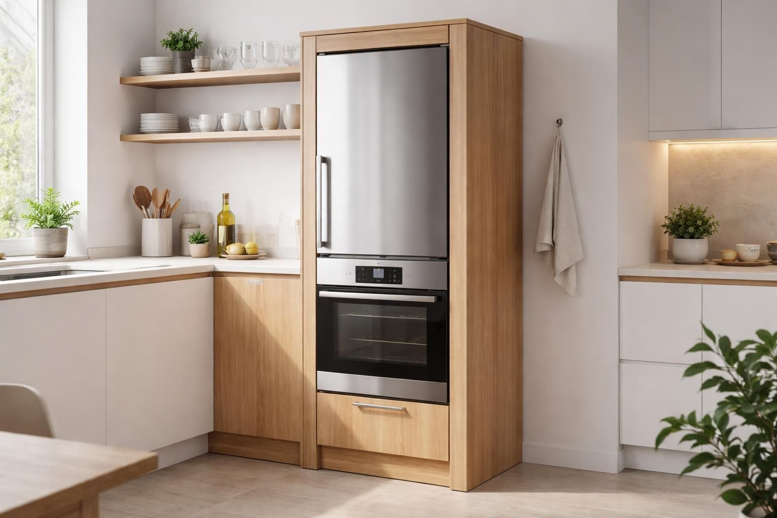 découvrez le meuble combiné, la solution idéale pour intégrer frigo et four dans les petites cuisines, optimisant l'espace et le design.
