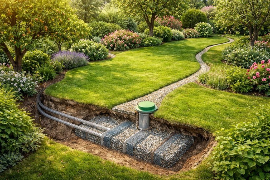 découvrez comment optimiser votre jardin grâce à un plan personnalisé de puits perdu, parfaitement adapté aux caractéristiques de votre terrain pour une gestion efficace des eaux pluviales.