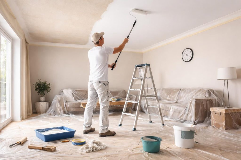 découvrez comment peindre un plafond efficacement grâce à nos conseils sur la préparation, les outils nécessaires et le temps de séchage pour un résultat parfait.