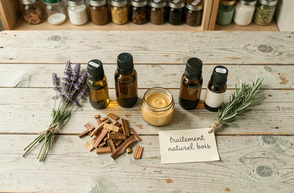 Produits naturels et écologiques pour traiter la mite du bois : huiles essentielles, cire d'abeille et copeaux de cèdre